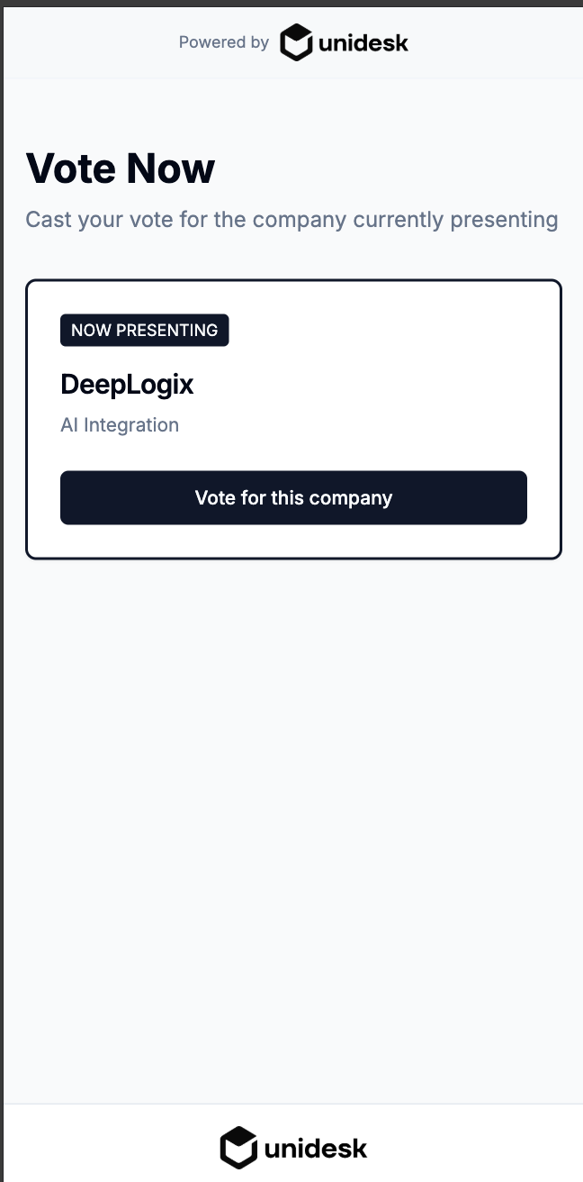 PitchVote mobile view 2